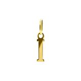 Lucardi Dames 14 karaat gouden letter hanger alfabet - Hanger - Goud