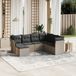 Maison Exclusive - Ensemble de meubles de jardin 7 pièces avec canapé et coussins, gris clair, en polyrotin