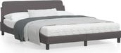 Maison Exclusive - Lit Dover, gris, 160x200 cm, revêtement en similicuir