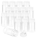 Omgoods - Ensemble de 16 pots à épices en plastique avec couvercles verseurs