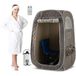 COSTWAY Tente de sauna à vapeur portable, sauna pour 1 ou 2 personnes avec générateur de vapeur de 1000 watts (3 litres), masseur de pieds, minuterie et télécommande, gris