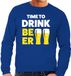 Bellatio Decorations Shoppartners Bv Time to Drink Beer tekst sweater blauw heren S