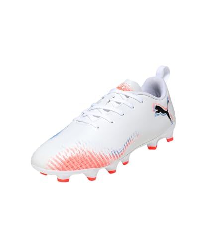 Puma Future 8 Play FG/AG Voetbalschoenen Junior Wit/Rood/Blauw Maat 32