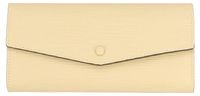 UNIQUE Femme Portefeuille Cuir Madras Manila Fermeture éclair Main Beige 11x21x3 cm