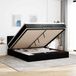 vidaXL Bed poef met matras en LED's 180x200 cm stof zwart