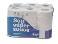 Saten Cellulose Virgen "Soy Super Soave", 2-laags, gelamineerd, 18 m, 157 services, 12 stuks