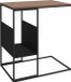 vidaXL Bijzettafel 55x36x59,5 cm bewerkt hout zwart