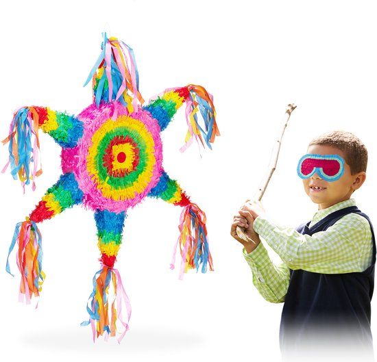 Relaxdays Pinata Ster Zelf Vullen Mexico Kleurrijk