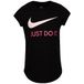 Nike T-shirt met Korte Mouwen voor kinderen Swoosh JDI Zwart