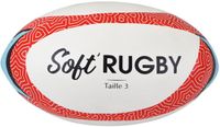 Sporti Rugbybal Frankrijk Soft Maat 3 Wit Rood