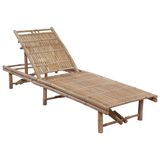 VidaXL Lit de jardin avec coussin bambou vert