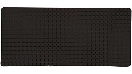 MSV Vloermat, antislip, rubber, Quadro, 36 x 76 cm, zwart