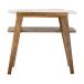 Bloomingville Table d'appoint Livi Marbre et bois de manguier, 61 x 30cm - Naturel