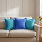 vidaXL Kussensloop 6 st houten koninklijk blauw 30 x 30 cm polyester