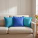 vidaXL Kussensloop 6 st houten koninklijk blauw 30 x 30 cm polyester