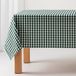 GAMUSI - Nappe antitaches Coton Polyester Vichy Carreaux - 140 x 140 cm - Vert