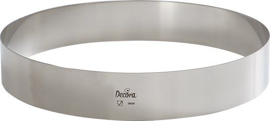 Decora 0063732 Cakevorm - Rond - Roestvrijstaal - 32 cm