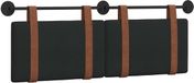 vidaXL Tête de lit suspendue Noir Antique PU