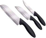 alpina Keukenmessen Set 3-delig – Koksmes, Santokumes & Universeel Mes – RVS Messen – Ergonomisch Handvat