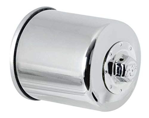 K&N Powersports Oliefilter - Opschroeffilter Chrome 66x83mm compatibel met Kawasaki, Yamaha, Honda, Polaris (KN-303C)