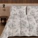 PETTI Artigiani Italiani Winterdekbed 170 x 260 cm Botanisch 03 Grijs