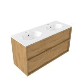 Saniclass Holz Frame Badkamermeubelset - 120x45x74cm - Mat Eiken Natural
