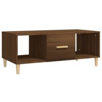 vidaXL salontafel 102x50x40 cm bewerkt hout bruineikenkleurig