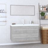 Maison Exclusive - Ensemble de meubles de salle de bains 3 pièces, gris béton