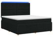 vidaXL Lit plateforme avec matelas noir 160 x 200 cm tissu