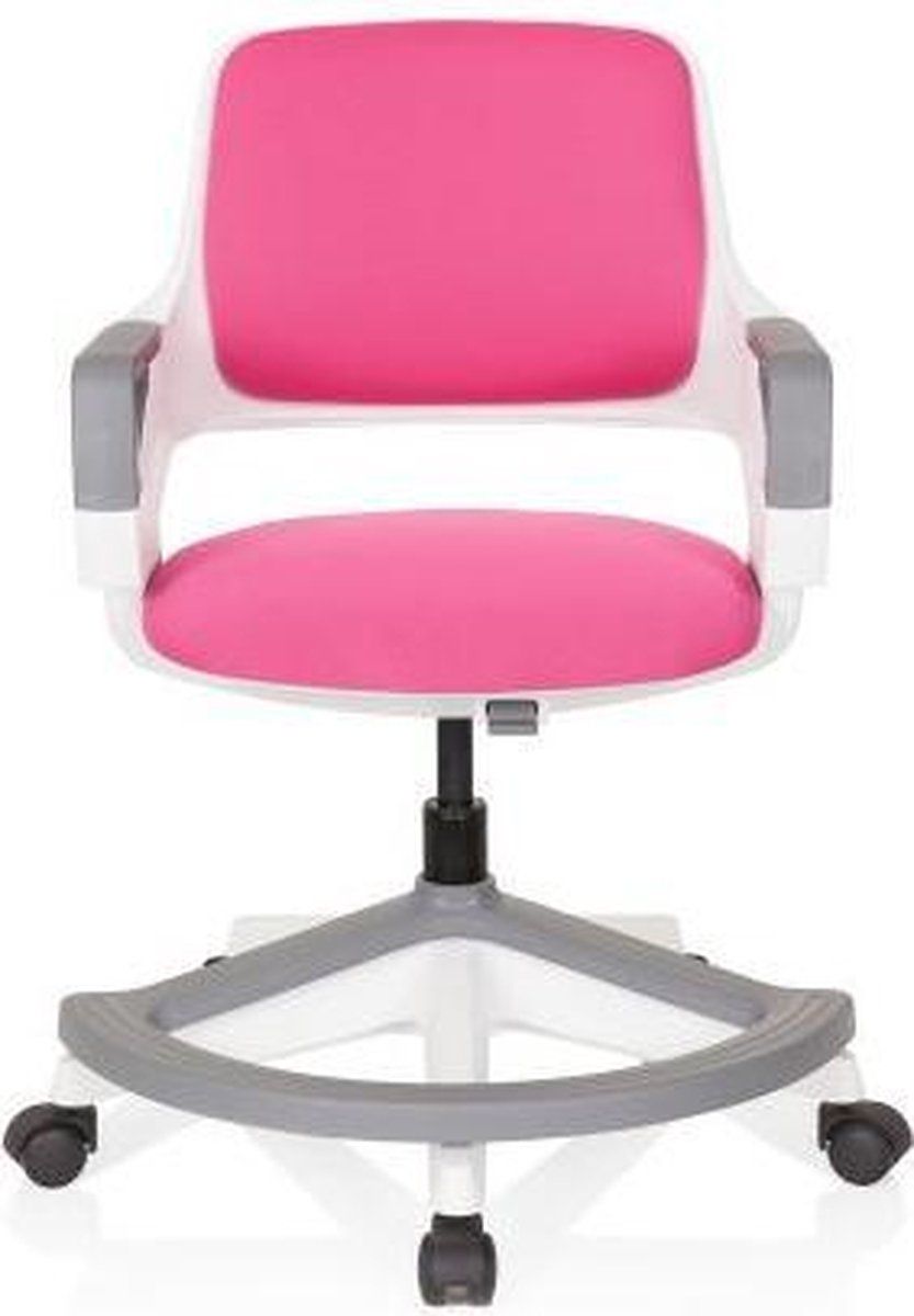 HJH OFFICE Bureaustoel KID Flex - Roze - Kinderen - Stof - Met Armleuning
