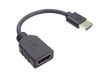 PremiumCord Flexi adapter HDMI-stekker naar bus voor flexibele aansluiting van de kabel op de televisie