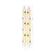 Bougie de table, fleurs jaunes, 25 cm, lot de 2