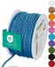 Halbach Seidenbänder Premium koord (azuurblauw), breedte 4 mm, lengte 25 m, Made in Germany en Öko-Tex gecertificeerd, glanzend satijnen koord van acetaat
