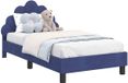 vidaXL Kinderbedframe met Hoofdboard, Politieblauw, 80 x 160 cm