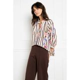 LOLALIZA Gebloemde Blouse - Ecru