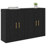 vidaXL Wandkast - 2 stuks - Zwart - Eiken - 69,5 x 34 x 90 cm