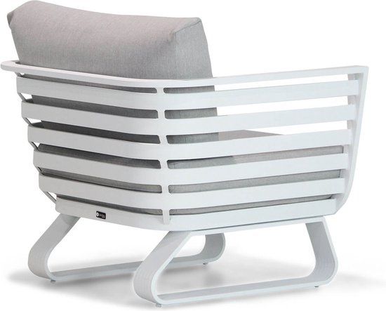 Santika Furniture Sovita bistroset 3-delig wit aluminium inclusief kussen