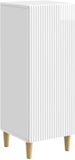 vidaXL Dressoir Hoogglans Wit 33 x 34,5 x 90 cm Bewerkt hout