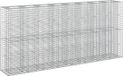 vidaXL Gabionen verhoogde border, 4 stuks, 330 x 50 x 150 cm, verzinkt staal