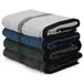 Handdoekenset (4-delig) blauw, donkerblauw, groen, antraciet