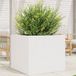 Maison Exclusive - Jardinière d'extérieur blanche, 80 x 80 x 68,5 cm, bois de pin massif