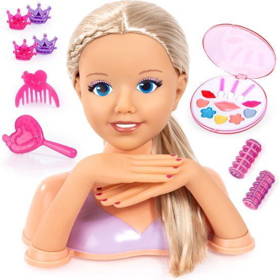 Bayer Design - Kaphoofd voor make-up en hairstyling met handen, accessoires, schmink, 25 cm