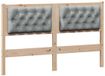 vidaXL Hoofdbord Massief Grenenhout Bruin en Lichtgrijs 150 cm