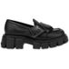 Moschino Mocassins en cuir de veau Noir Taille : 35