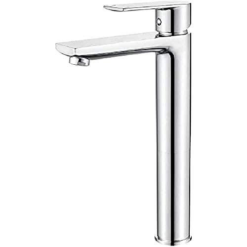 Ibergrif M11102 Supreme, High Faucet, Mixer MonoMando for Washbasin, Chrome, Silver
