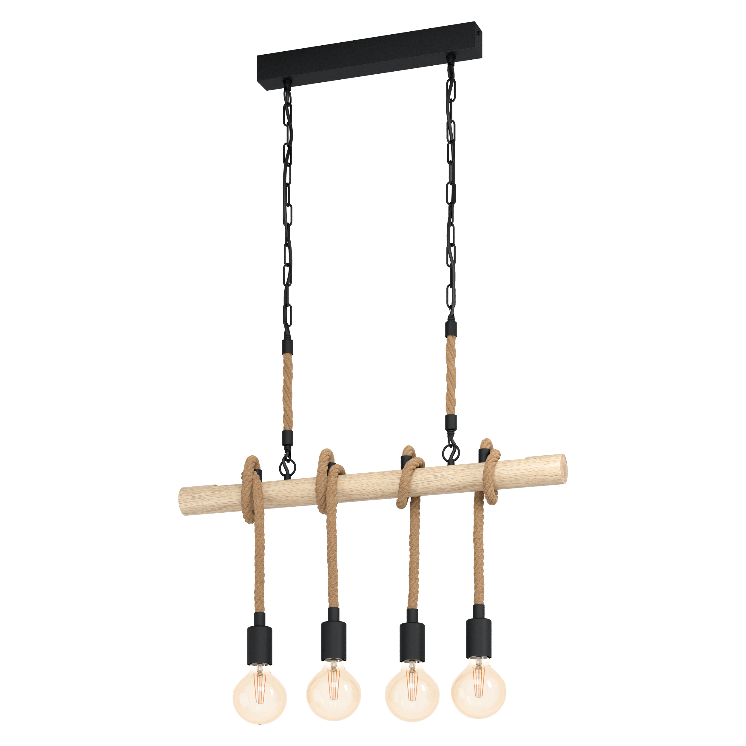 EGLO Youngstown Hanglamp - Bruin - Hout - E27