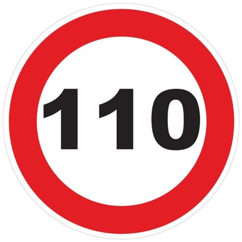Ambiance Sticker Sticker Snelheidsbegrenzing 110 km/u - 10 cm