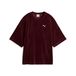 PUMA Velour oversized T-shirt voor Dames, Maat S