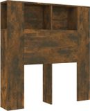 vidaXL tête de lit - 100x18,5x102,5 cm - fumé - couleur chêne
