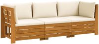 vidaXL - 3-delige Buitenbank Set Massief Acacia Hout Bruin